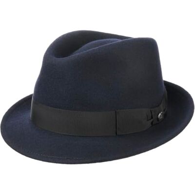 Lierys Chapeau Classic Wool Trilby Femme/Homme Made in Italy en Feutre de Laine Fedora avec Ruban Gros Grain Printemps-ete Printemps Ete Automne Hiver L (58-59 cm) Bleu - Publicité Lierys Chapeau Classic Wool Trilby Femme/Homme Made in Italy en Feutre de Laine Fedora avec Ruban Gros Grain Printemps-ete Printemps Ete Automne Hiver L (58-59 cm) Bleu - Publicité