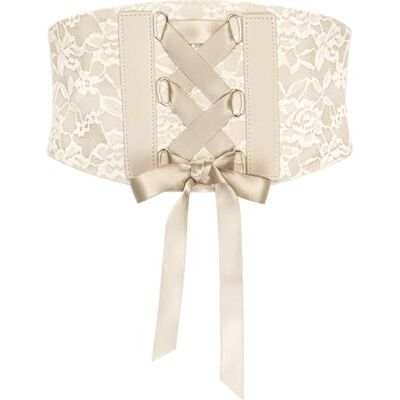 BlackButterfly 5.5 Pouces de Large Dentelle Jusqu'à élastique Dentelle Ceintur (Beige, XL) - Publicité BlackButterfly 5.5 Pouces de Large Dentelle Jusqu'à élastique Dentelle Ceintur (Beige, XL) - Publicité