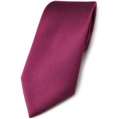 TigerTie Designer satin cravate violet magenta unicolor Polyester Tie - Publicité TigerTie Designer satin cravate violet magenta unicolor Polyester Tie - Publicité