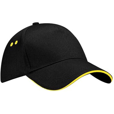 Beechfield Casquette Ultimate Adulte (Taille Unique) (Noir/Jaune) - Publicité Beechfield Casquette Ultimate Adulte (Taille Unique) (Noir/Jaune) - Publicité
