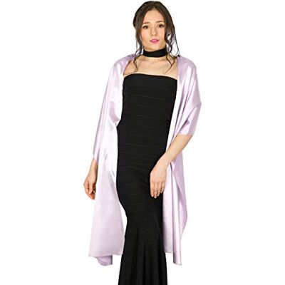 BlackButterfly Etole Châle Wrap en satin pour mariage, bal de promo, soirée (Noir, Taille unique) - Publicité BlackButterfly Etole Châle Wrap en satin pour mariage, bal de promo, soirée (Noir, Taille unique) - Publicité