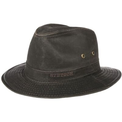 Stetson Ava Traveller Chapeau Style Vintage Protection UV Bande en Tissu Homme Ete Hiver - Publicité Stetson Ava Traveller Chapeau Style Vintage Protection UV Bande en Tissu Homme Ete Hiver - Publicité