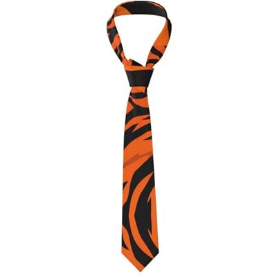 SMAZDFXX Cravate homme à rayures tigrées orange – Cravate en fibre de polyester de qualité supérieure pour le travail, la vie quotidienne et les occasions spéciales, noire, taille unique - Publicité SMAZDFXX Cravate homme à rayures tigrées orange – Cravate en fibre de polyester de qualité supérieure pour le travail, la vie quotidienne et les occasions spéciales, noire, taille unique - Publicité