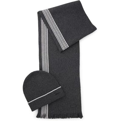 BOSS Hommes Enzo SET Boîte cadeau avec écharpe et bonnet en maille Raschel - Publicité BOSS Hommes Enzo SET Boîte cadeau avec écharpe et bonnet en maille Raschel - Publicité