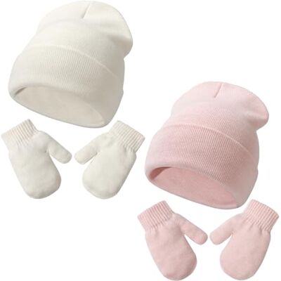 DRESHOW Ensemble Bonnet Beanie et Moufles D'hiver Set pour Bébés et Enfants Ensemble Chapeau et Gants Tricotés Chauds pour 2 Ans 5 Ans Filles et Garçons - Publicité DRESHOW Ensemble Bonnet Beanie et Moufles D'hiver Set pour Bébés et Enfants Ensemble Chapeau et Gants Tricotés Chauds pour 2 Ans 5 Ans Filles et Garçons - Publicité