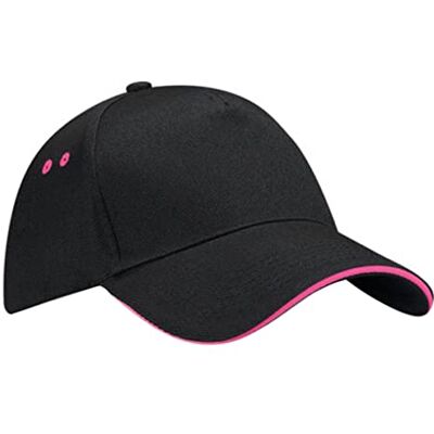 Beechfield Casquette 100% Coton Adulte Unisexe (Taille Unique) (Noir/Fuchsia) - Publicité Beechfield Casquette 100% Coton Adulte Unisexe (Taille Unique) (Noir/Fuchsia) - Publicité
