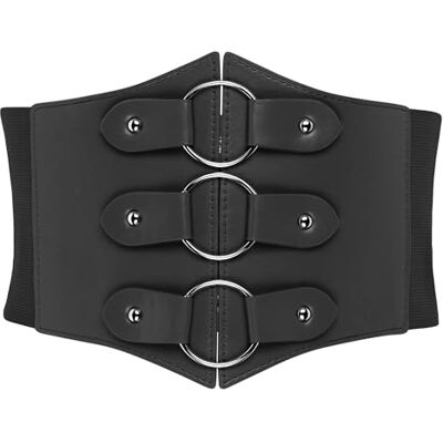 BlackButterfly Elastique Cosplay Halloween Anneau en métal Taille Costume de pirate Serre-taille Corset Ceinture (Noir, S) - Publicité BlackButterfly Elastique Cosplay Halloween Anneau en métal Taille Costume de pirate Serre-taille Corset Ceinture (Noir, S) - Publicité