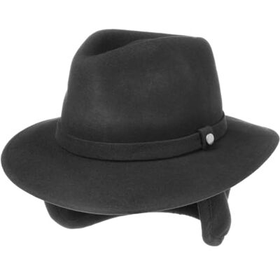Lierys Chapeau Traveller Feutre de Laine Oreillettes Fabrique en Italie Homme Automne Hiver - Publicité Lierys Chapeau Traveller Feutre de Laine Oreillettes Fabrique en Italie Homme Automne Hiver - Publicité