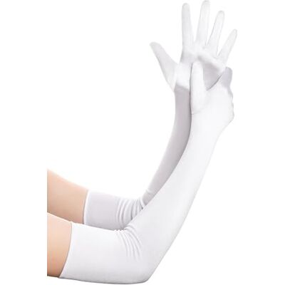 BABEYOND Gants Longs en Satin-Gants de Soirée Opéra des Années 20 Longueur des Coudes Extensibles Classique pour Mariage Soirée Opéra Blanc 55CM - Publicité BABEYOND Gants Longs en Satin-Gants de Soirée Opéra des Années 20 Longueur des Coudes Extensibles Classique pour Mariage Soirée Opéra Blanc 55CM - Publicité