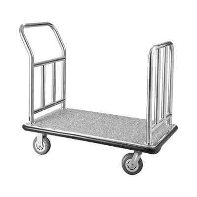 VEVOR Chariot à Bagages Hôtel, 340 kg, Chariot à Plate-Forme de Concierge, Cadre Avant Amovible, avec Moquette Grise, Roues Caoutchouc 15,24 cm, Porte-Bagages pour Hôtels, Condos, Complexes Hôteliers - Publicité VEVOR Chariot à Bagages Hôtel, 340 kg, Chariot à Plate-Forme de Concierge, Cadre Avant Amovible, avec Moquette Grise, Roues Caoutchouc 15,24 cm, Porte-Bagages pour Hôtels, Condos, Complexes Hôteliers - Publicité