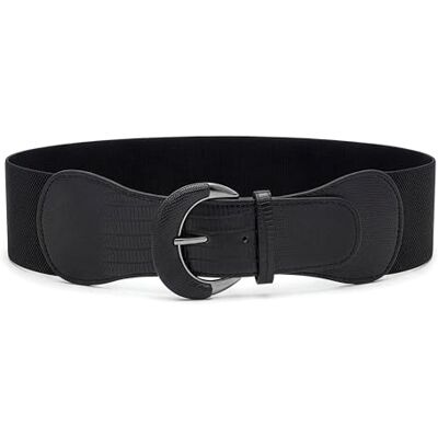 BlackButterfly Large PU Élastique Extensible Boucle Taille Ceinture (Noir, S) - Publicité BlackButterfly Large PU Élastique Extensible Boucle Taille Ceinture (Noir, S) - Publicité