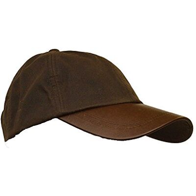Walker & Hawkes Casquette en Coton ciré Unisexe visière en Cuir Marron Taille Unique - Publicité Walker & Hawkes Casquette en Coton ciré Unisexe visière en Cuir Marron Taille Unique - Publicité