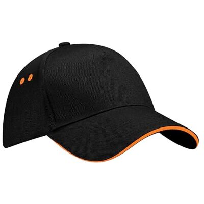 Beechfield Casquette Ultimate Adulte (Taille Unique) (Noir/Orange) - Publicité Beechfield Casquette Ultimate Adulte (Taille Unique) (Noir/Orange) - Publicité
