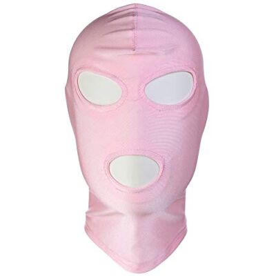Tingyilan 2 pièces unisexe couverture complète spandex 2ème peau masques couvre-tête cagoule pour temps froid ski moto,Rose,L - Publicité Tingyilan 2 pièces unisexe couverture complète spandex 2ème peau masques couvre-tête cagoule pour temps froid ski moto,Rose,L - Publicité