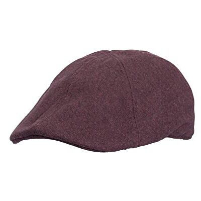 Walker & Hawkes Casquette Plate en Laine Unisexe 6 pans pour la Campagne Bordeaux M (58cm) - Publicité Walker & Hawkes Casquette Plate en Laine Unisexe 6 pans pour la Campagne Bordeaux M (58cm) - Publicité