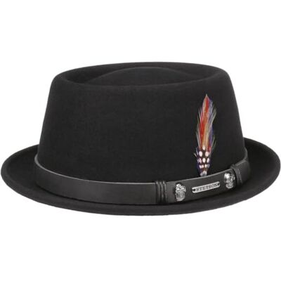 Stetson Pennsylvania Pork Pie Chapeau Feutre de Laine Asahi Guard Mallable Unisexe Toutes Saisons - Publicité Stetson Pennsylvania Pork Pie Chapeau Feutre de Laine Asahi Guard Mallable Unisexe Toutes Saisons - Publicité