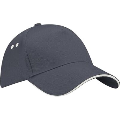 Beechfield Casquette Ultimate Adulte (Taille Unique) (Gris foncé/Blanc cassé) - Publicité Beechfield Casquette Ultimate Adulte (Taille Unique) (Gris foncé/Blanc cassé) - Publicité