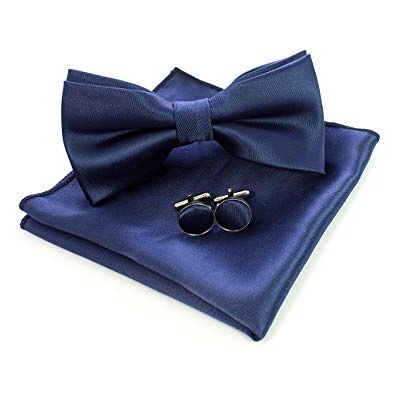 JEMYGINS Noeud Papillon Homme Réglable Couleur Unie Plusieurs Couleurs Disponibles en Soie et Boutons de Manchette et Carré de poche Ensemble Compris Boîte - Publicité JEMYGINS Noeud Papillon Homme Réglable Couleur Unie Plusieurs Couleurs Disponibles en Soie et Boutons de Manchette et Carré de poche Ensemble Compris Boîte - Publicité