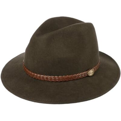 Lipodo Chapeau Outdoor Traveller Femme/Homme Made in Italy de Feutre en Laine Hiver Automne-Hiver 57 cm Olive - Publicité Lipodo Chapeau Outdoor Traveller Femme/Homme Made in Italy de Feutre en Laine Hiver Automne-Hiver 57 cm Olive - Publicité