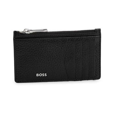 BOSS Hommes New Crosstown 10cc Z Porte-cartes en cuir grainé avec poche zippée pour la monnaie - Publicité BOSS Hommes New Crosstown 10cc Z Porte-cartes en cuir grainé avec poche zippée pour la monnaie - Publicité