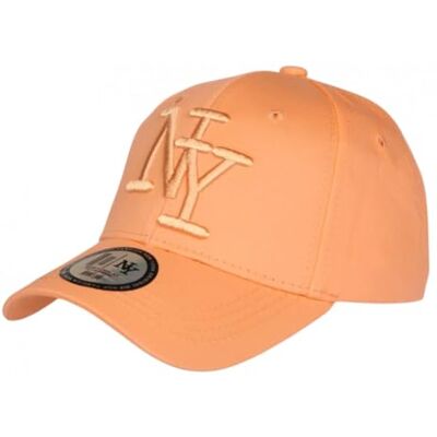 Hip Hop Honour Casquette Enfant Orange Pastel en Coton NY Baseball Wazzy 7 a 11 ans - Publicité Hip Hop Honour Casquette Enfant Orange Pastel en Coton NY Baseball Wazzy 7 a 11 ans - Publicité