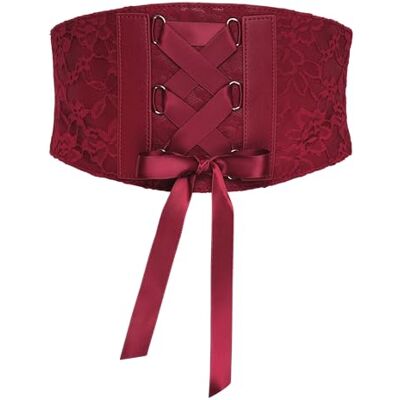 BlackButterfly 5.5 Pouces de Large Dentelle Jusqu'à élastique Dentelle Ceintur (Rouge, XL) - Publicité BlackButterfly 5.5 Pouces de Large Dentelle Jusqu'à élastique Dentelle Ceintur (Rouge, XL) - Publicité