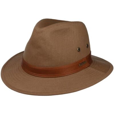 Stetson Chapeau de voyage d'extérieur en coton avec bande en cuir Protection UV 40+ Hommes Été Hiver - Publicité Stetson Chapeau de voyage d'extérieur en coton avec bande en cuir Protection UV 40+ Hommes Été Hiver - Publicité