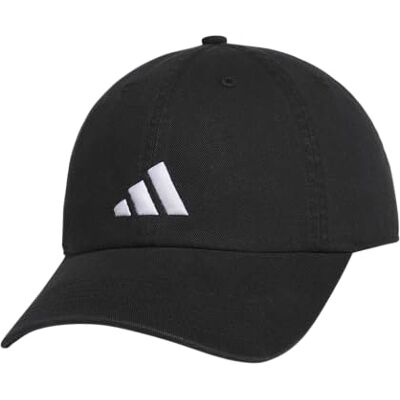 Adidas Ultimate Hat Relaxed Crown Adjustable Fit Strapback Cotton Baseball Cap Casquette, Noir/Blanc, Taille Unique Hommes - Publicité Adidas Ultimate Hat Relaxed Crown Adjustable Fit Strapback Cotton Baseball Cap Casquette, Noir/Blanc, Taille Unique Hommes - Publicité