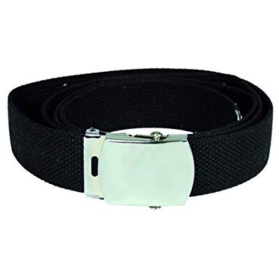 Mil-Tec Ceinture US Belt Noire Coton Miltec Boucle Metal Chrome 13110002 Airsoft, Homme, Noir, 130 - Publicité Mil-Tec Ceinture US Belt Noire Coton Miltec Boucle Metal Chrome 13110002 Airsoft, Homme, Noir, 130 - Publicité