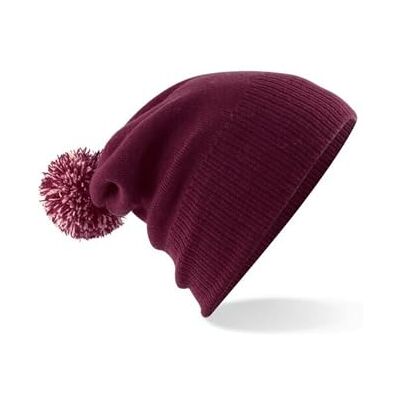 Beechfield Bonnet Snowstar Unisexe (Taille Unique) (Bordeaux/Blanc cassé) - Publicité Beechfield Bonnet Snowstar Unisexe (Taille Unique) (Bordeaux/Blanc cassé) - Publicité