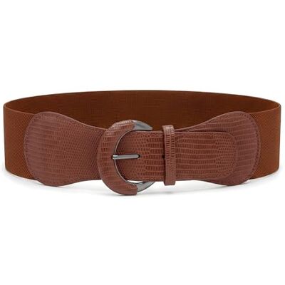 BlackButterfly Large PU Élastique Extensible Boucle Taille Ceinture (Marron, L) - Publicité BlackButterfly Large PU Élastique Extensible Boucle Taille Ceinture (Marron, L) - Publicité