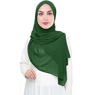 Lina & Lily Hijab pour Femmes Mousseline Foulard Écharpe Turban Châle Islamique (Vert) - Publicité Lina & Lily Hijab pour Femmes Mousseline Foulard Écharpe Turban Châle Islamique (Vert) - Publicité