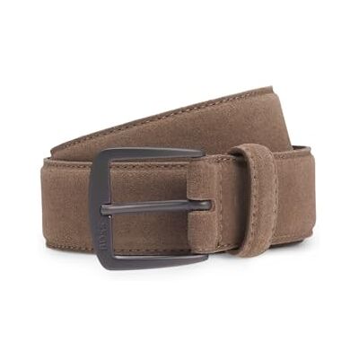 BOSS Hommes Syhr-Sd-St Sz35 Ceinture en cuir suédé italien avec boucle couleur acier - Publicité BOSS Hommes Syhr-Sd-St Sz35 Ceinture en cuir suédé italien avec boucle couleur acier - Publicité