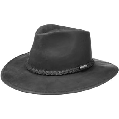 Stetson Chapeau Western Buffalo Leather Femme/Homme de Rodeo Cowboy avec Bandeau en Cuir Printemps-ete Ete M (56-57 cm) Noir - Publicité Stetson Chapeau Western Buffalo Leather Femme/Homme de Rodeo Cowboy avec Bandeau en Cuir Printemps-ete Ete M (56-57 cm) Noir - Publicité