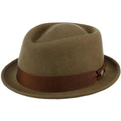 Lierys Classic Porkpie Chapeau Fabrique en Italie Unisexe Toutes Saisons - Publicité Lierys Classic Porkpie Chapeau Fabrique en Italie Unisexe Toutes Saisons - Publicité