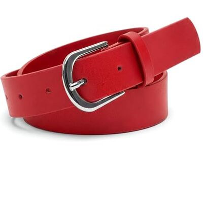 BlackButterfly Femmes Véritable 100% Cuir Ceinture de Jeans (Rouge, M) - Publicité BlackButterfly Femmes Véritable 100% Cuir Ceinture de Jeans (Rouge, M) - Publicité