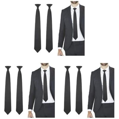 Paowsietiviity Cravate de costume réglable pour homme Pour mariage et fiançailles Accessoire de fête de remise de diplôme Couleur unie 2 pièces Noir, Lot de 3 (noir, 2 pièces), 2 Pieces - Publicité Paowsietiviity Cravate de costume réglable pour homme Pour mariage et fiançailles Accessoire de fête de remise de diplôme Couleur unie 2 pièces Noir, Lot de 3 (noir, 2 pièces), 2 Pieces - Publicité
