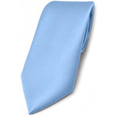 TigerTie satin cravate bleu claire unicolor Polyester Tie - Publicité TigerTie satin cravate bleu claire unicolor Polyester Tie - Publicité