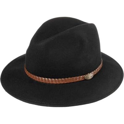 Lipodo Chapeau Outdoor Traveller Femme/Homme Made in Italy de Feutre en Laine Hiver Automne-Hiver 58 cm Noir - Publicité Lipodo Chapeau Outdoor Traveller Femme/Homme Made in Italy de Feutre en Laine Hiver Automne-Hiver 58 cm Noir - Publicité