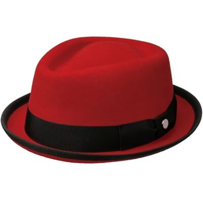Lierys Chapeau Diamond Crown Pork Pie Femme/Homme pour Homme Chapeaux de Feutre Femme avec Ruban Gros Grain, Passepoil Printemps-ete Printemps Ete Automne Hiver S (54-55 cm) Rouge - Publicité Lierys Chapeau Diamond Crown Pork Pie Femme/Homme pour Homme Chapeaux de Feutre Femme avec Ruban Gros Grain, Passepoil Printemps-ete Printemps Ete Automne Hiver S (54-55 cm) Rouge - Publicité