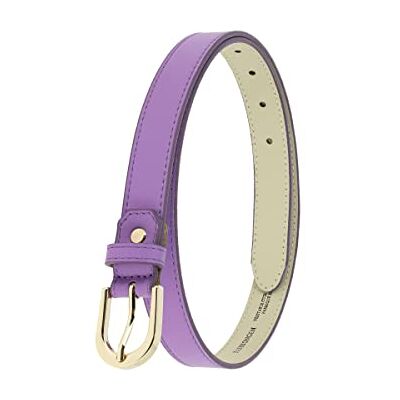 FASHIONGEN Ceinture pour femme en Cuir Italien, fabriqué en France, LUNA Violet (Boucle doré), 95 - Publicité FASHIONGEN Ceinture pour femme en Cuir Italien, fabriqué en France, LUNA Violet (Boucle doré), 95 - Publicité