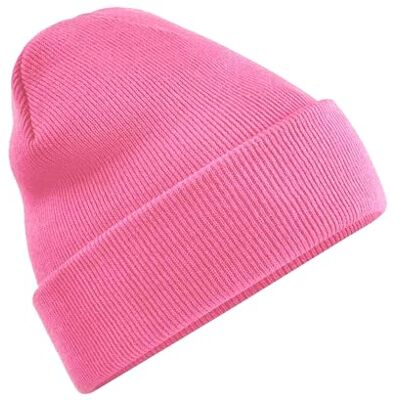Beechfield Original Bonnet avec rabat Taille unique Rose vif - Publicité Beechfield Original Bonnet avec rabat Taille unique Rose vif - Publicité