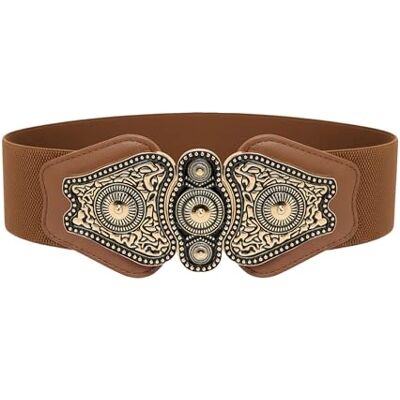 BlackButterfly Vintage Large Élastique Extensible Antique Boucle Ceinture (Marron, XXL) - Publicité BlackButterfly Vintage Large Élastique Extensible Antique Boucle Ceinture (Marron, XXL) - Publicité