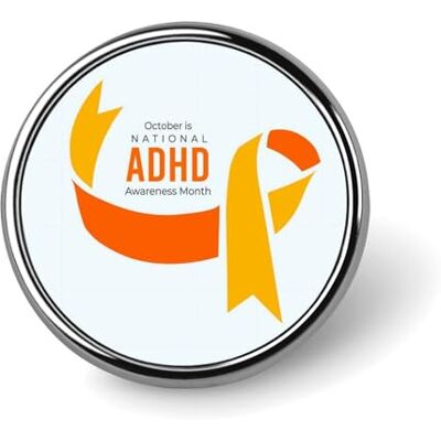 KWQDOZF Épingles du mois de sensibilisation au TDAH Boutons ronds Badges Broches Épingles en émail Fournitures de fête Décor pour chapeau Vêtements Sac - Publicité KWQDOZF Épingles du mois de sensibilisation au TDAH Boutons ronds Badges Broches Épingles en émail Fournitures de fête Décor pour chapeau Vêtements Sac - Publicité