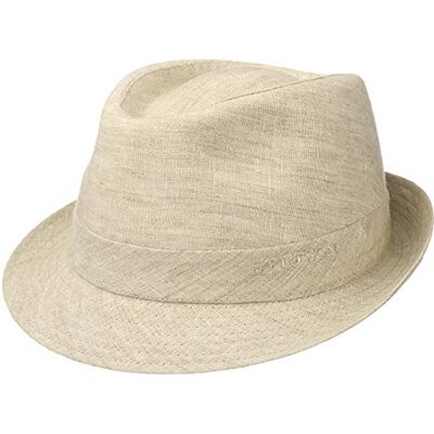 Chapeau Trilby en Lin Stetson Geneva - Beige - Unisexe - Taille 58cm - Publicité Chapeau Trilby en Lin Stetson Geneva - Beige - Unisexe - Taille 58cm - Publicité