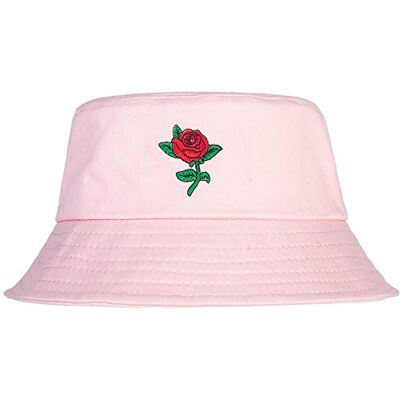 ZLYC Chapeau Bob Été Fleurs Chapeau de pêoseur pour Femmes Hommes(Rose Rose),Taille Unique - Publicité ZLYC Chapeau Bob Été Fleurs Chapeau de pêoseur pour Femmes Hommes(Rose Rose),Taille Unique - Publicité