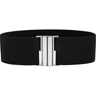 BlackButterfly Classique Emboîtement Large Élastique Sangle Extensible Taille Rétro Ceinture (Noir, S) - Publicité BlackButterfly Classique Emboîtement Large Élastique Sangle Extensible Taille Rétro Ceinture (Noir, S) - Publicité