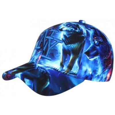 Hip Hop Honour Casquette NY Loup Bleue Noire Look Fashion Original Baseball Wolf Taille Unique Bleu - Publicité Hip Hop Honour Casquette NY Loup Bleue Noire Look Fashion Original Baseball Wolf Taille Unique Bleu - Publicité