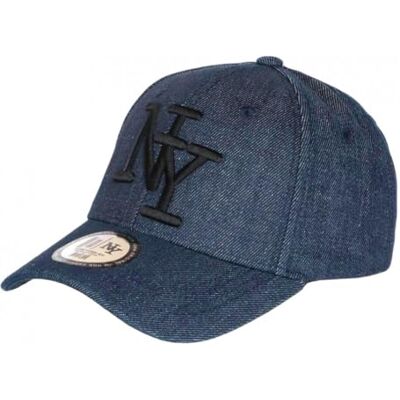 Hip Hop Honour Casquette NY Blue Denim Jeans Tendance Baseball Boston Taille Unique Bleu - Publicité Hip Hop Honour Casquette NY Blue Denim Jeans Tendance Baseball Boston Taille Unique Bleu - Publicité