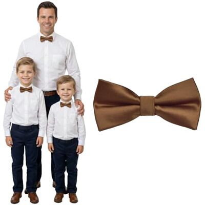 DonDon Nœud papillon enfant garçon bébés et homme aspect soie brillant, pré-noué et réglable en longueur en polyester accessoire festif pour mariage, communion et cérémonie - Publicité DonDon Nœud papillon enfant garçon bébés et homme aspect soie brillant, pré-noué et réglable en longueur en polyester accessoire festif pour mariage, communion et cérémonie - Publicité